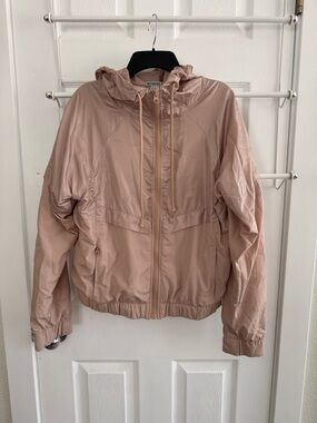 Forever 21 Light Pink Hooded Windbreaker Jacket
